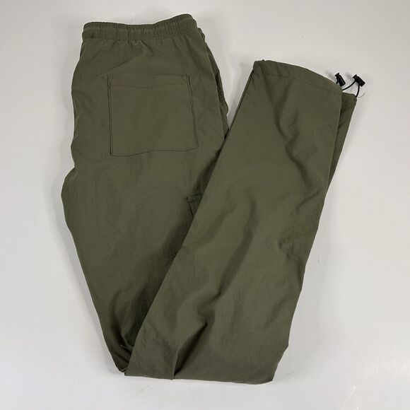 American Stitch XL Flex Waist Drawstring Cargo Pants Olive Green Nylon Blend - Picture 1 of 6